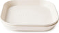 mushie Square Dinnerware Plates for Kids | Made in Denmark, Set of 2 (Ivory)