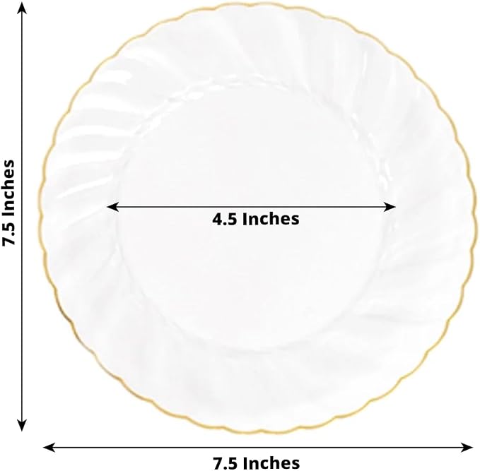 Efavormart 10-Pack 7.5" Clear Plastic Salad Dessert Plates - Image 3