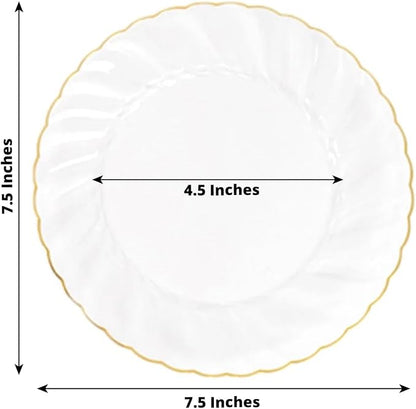 Efavormart 10-Pack 7.5" Clear Plastic Salad Dessert Plates - Image 3