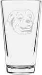 Great Pyrenees Pyrenean Mountain Custom Personalized Dog Themed Etched All Purpose 16oz Pint Glass