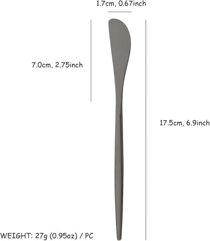 10 Pack Black Cheese Spreader Knife, Uniturcky Stainless Steel Butter Spreader - Image 6
