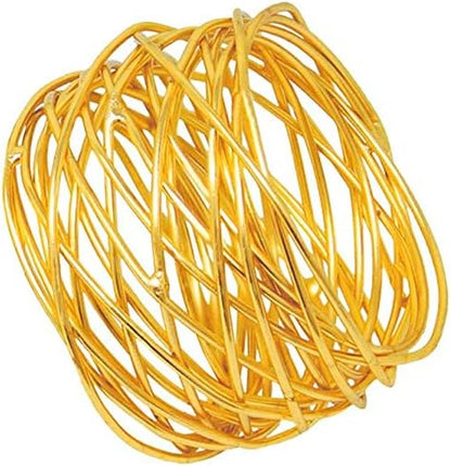 ITOS365 Handmade Round Mesh Gold Napkin Rings Holder - Image 3
