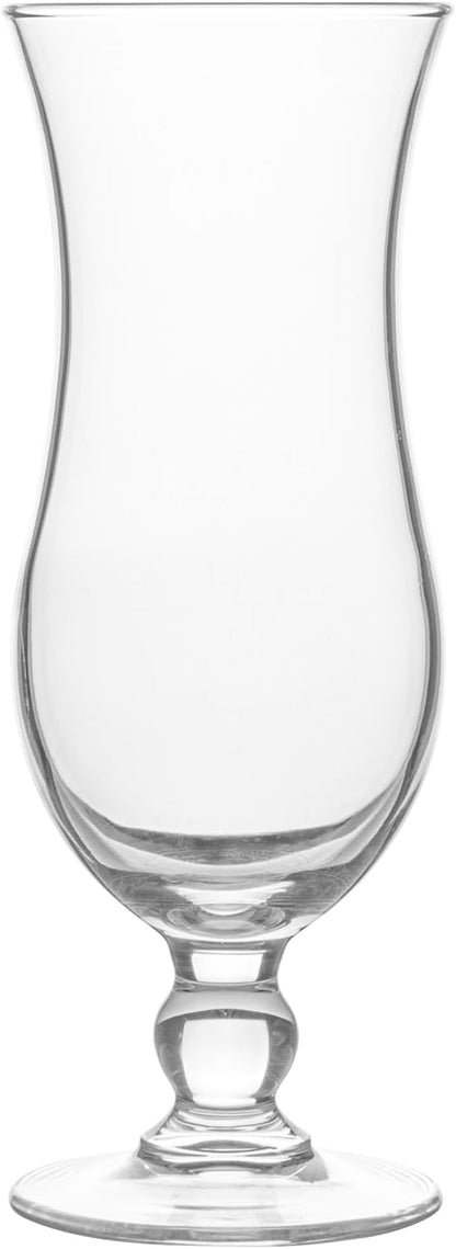 Vetri 15.5 Ounce Party Glasses, 6 Dishwashable Pina Colada Glasses - No Lead, Durable, Clear Glass Tulip Drinking Cups For Tropical Cocktails, For Alcoholic And No-Alcoholic Drinks - Restaurantware