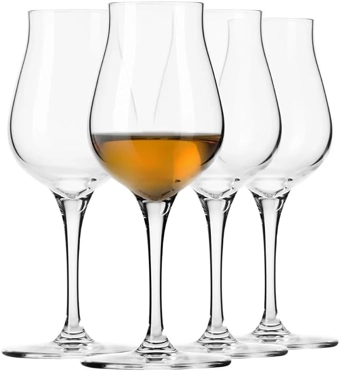 Krosno Brandy & Cognac Snifter Glasses Rum Tasting Gift Set | Set of 4 | 3.7 oz by Krosno