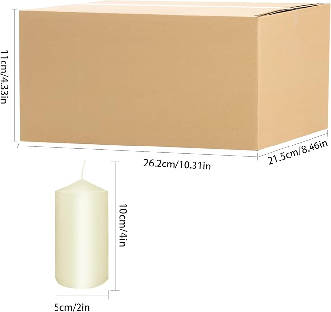 20-Piece Ivory Taper Candles (2x4 inches) | Unscented, Dripless & Smokeless | Clean-Burning Dinner Candles for Weddings, Parties, Dinner Table Decor, Home Dining, Church Ceremonies & Celebrations