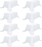 8 Pack White Table Cloth 90 x 132 Inch Rectangular Tablecloths for 6 Foot Rectangle Tables, Wrinkle Resistant White Tablecloth Washable Polyester Fabric Table Covers for Party Wedding Banquet