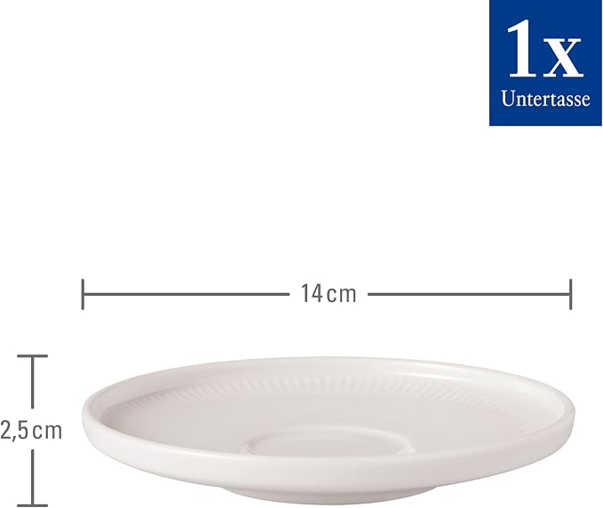 Villeroy & Boch Afina Coffee Cup Saucer, Premium Porcelain, Made in Germany - Image 5