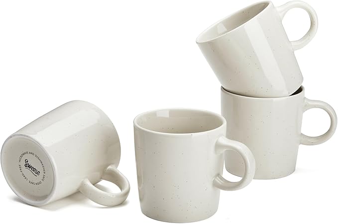 Sweese 3.5oz Porcelain Espresso Cups Set of 4, Mini Coffee Mugs Demitasse Cups by Sweese