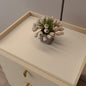 Leather Nightstand Cover,1.8mm Thick,15.75x23.6 Inch End Table Cover,Side Table Cover,Bedside Table Cover,Bedside Tablecloth.(Beige+Light Gray,15.75x23.6)