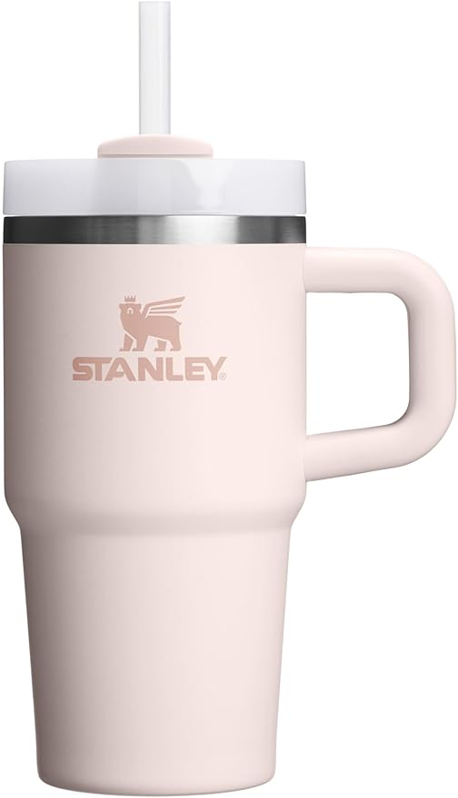 STANLEY Quencher H2.0 Flow State Tumbler, 20 oz, Rose Quartz 2.0 | Handle and by Unknown