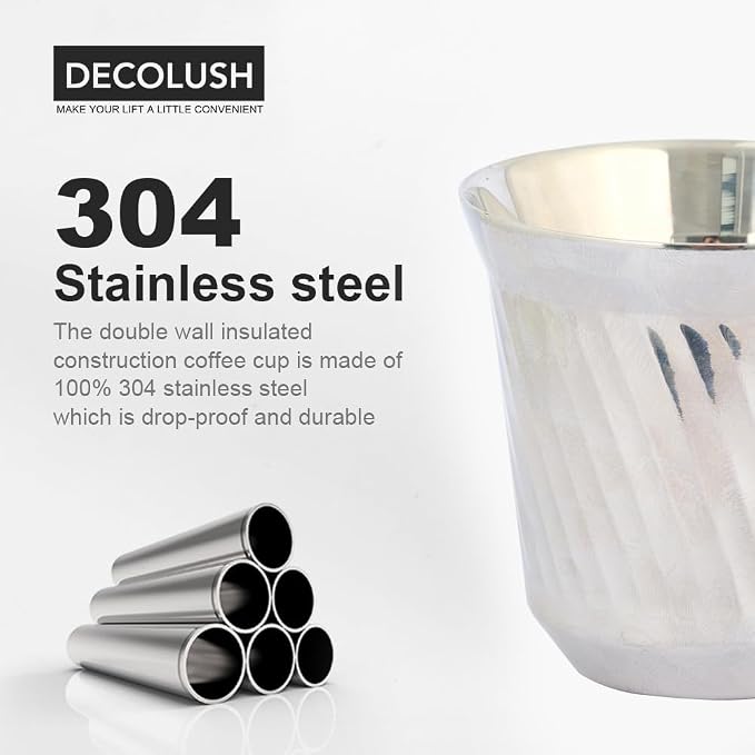 75mL Stainless Steel Espresso Cups - Image 3