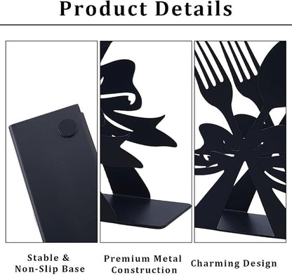 CRASPIRE Tableware Standing Napkin Holder Black Napkins Dispenser Metal Paper - Image 6