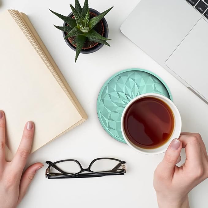 ME.FAN Silicone Coasters with Holder, Drinking Coasters - Image 9