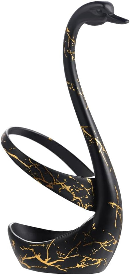 AnSaw Black Swan Base With 10-Pcs Mini Leaf Coffee Spoon Holder Set - Image 3