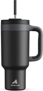 POWCAN 40 oz Tumbler with Handle, 2-in-1 Straw and Sip Lid, Dishwasher Safe by POWCAN