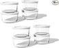 16-Piece Glass Food Storage Containers Set | 1-Cup, Leakproof | Microwave by DuraLiving