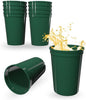 PartyPrints 10 Pack Small 10 to 12 oz Kelly Green Reusable Blank Plastic Cups by PartyPrints