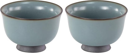 KAMMAK Japanese Tea Cups, 4 Oz Small Handmade Ceramic Teacups, Loose Leaf and by KAMMAK