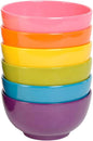 French Bull Melamine Mini Bowls, 6-Piece Set, Small Serving Bowl – Snack, Condiment, Dip, Dessert, Ice Cream – Shatter Proof, Food-Safe, BPA Free, Dishwasher Safe, 4” 10 oz - Multicolor