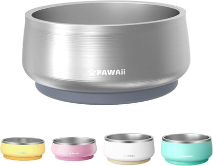 Pawaii Dog Bowl, 68 oz Stainless Steel Food and Water Bowl, ID Tag, 1 Pack | by Pawaii