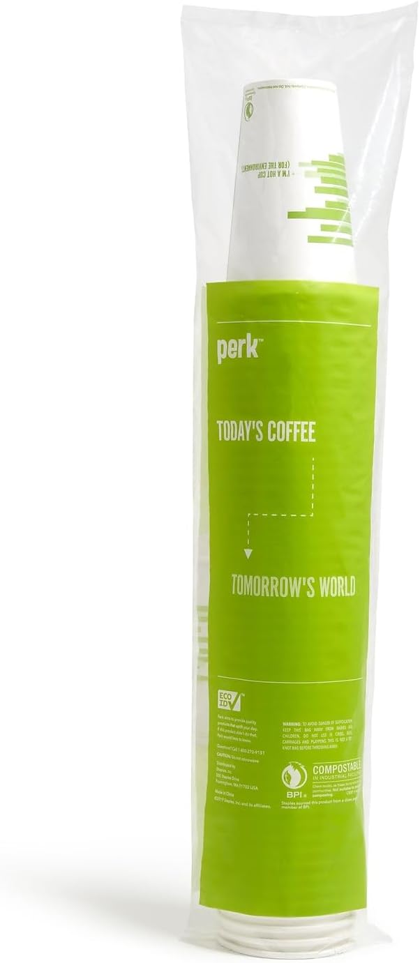Perk Eco Compostable Paper Hot Cups, 16 Oz - Image 4