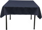LA Linen Polyester Poplin Washable Square Tablecloth, Stain and Wrinkle Resistant Table Cover 58x58, Fabric Table Cloth for Dinning, Kitchen, Party, Holiday 58 by 58-Inch, Navy