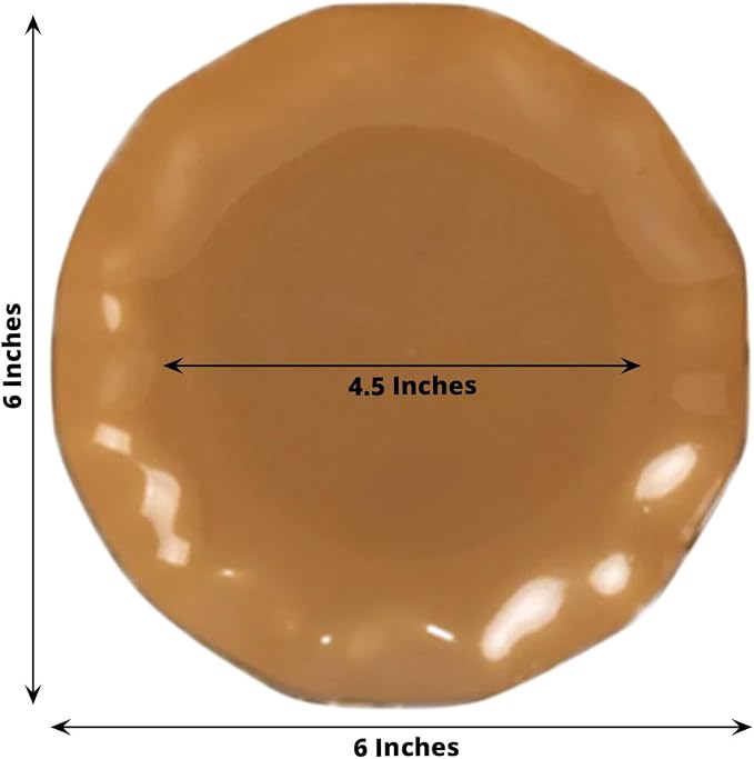 Efavormart 10 Pack | Gold 6" Round Plastic Dessert Salad Plates, Disposable - Image 3