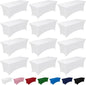Pureegg Spandex Tablecloth 6ft - 12 Pack, Fitted and Tight Cloth for Rectangle Table, Wrinkle-Free and Stretch Table Cover for Party, Wedding, Banquet and Birthday, White