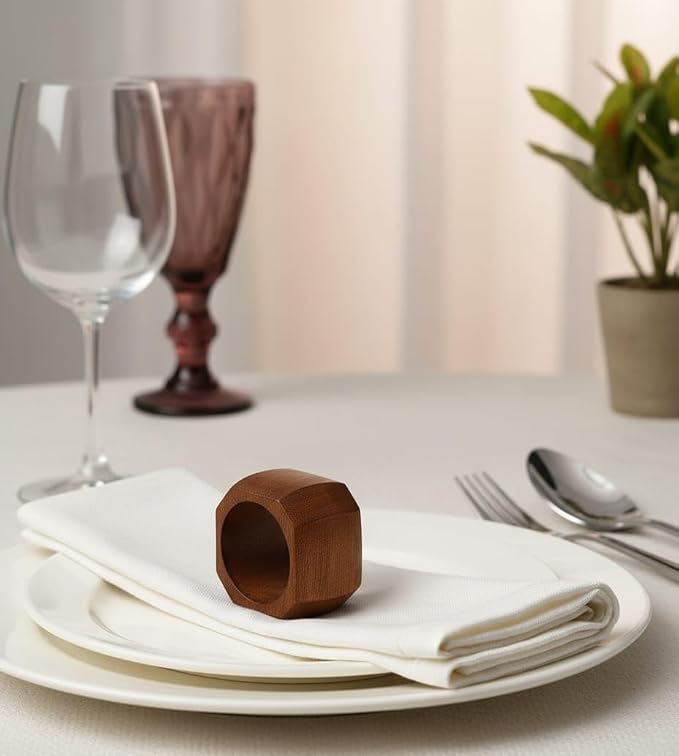 Napkin Rings Dining Table Napkin Holder, Classic Everyday Use Thanksgiving - Image 4