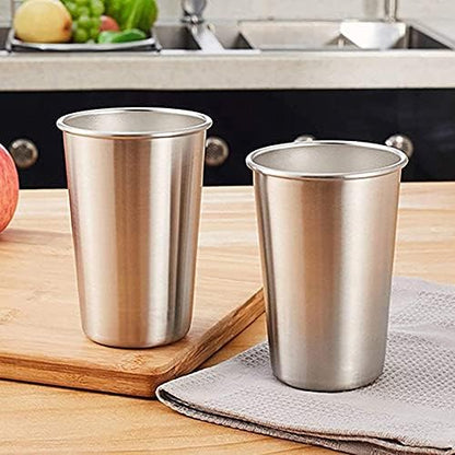 6 Pack 8 oz Stainless Steel Kids Cups, Children's Pint Cups, Stackable Metal - Image 7