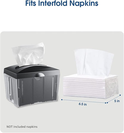 Tabletop Napkin Dispenser Black 8"x6.1"x6.5" | ABS, - Image 2