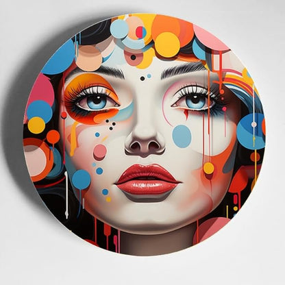 Daisy 10-inch Ceramic Decorative Plate Suitable for Living Room, Kitchen & Office, with Stand & Wall Mount Option DP-636955147