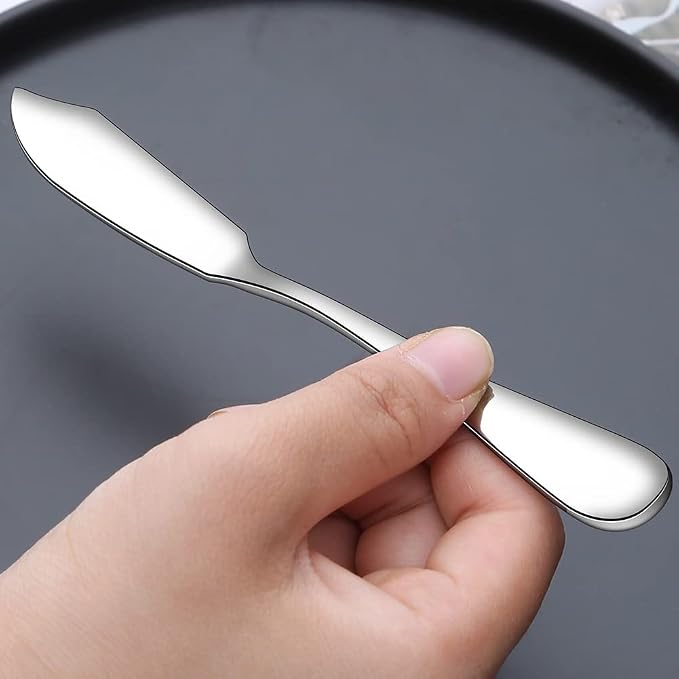 AOOSY Butter Knife, Cute Mini 5.91In Stainless Steel Cheese Knife, Packs of 6 | - Image 6