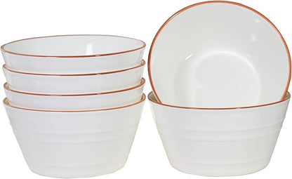 Ceramic Bowls Set of 6, 27oz Deep Soup Bowls by Unknown