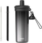 20 oz Thermo Cup with Straw, Thermal Insulated Car Cups with Hand Strap by Unknown