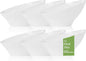 bUCLA 12 Pack White Plastic Serving Bowls - 20 OZ Angled Party Table Salad and by BUCLA