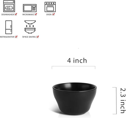 Selamica Ceramic Small Bowls Dessert Bowls 8oz Bouillon Cups - Image 2