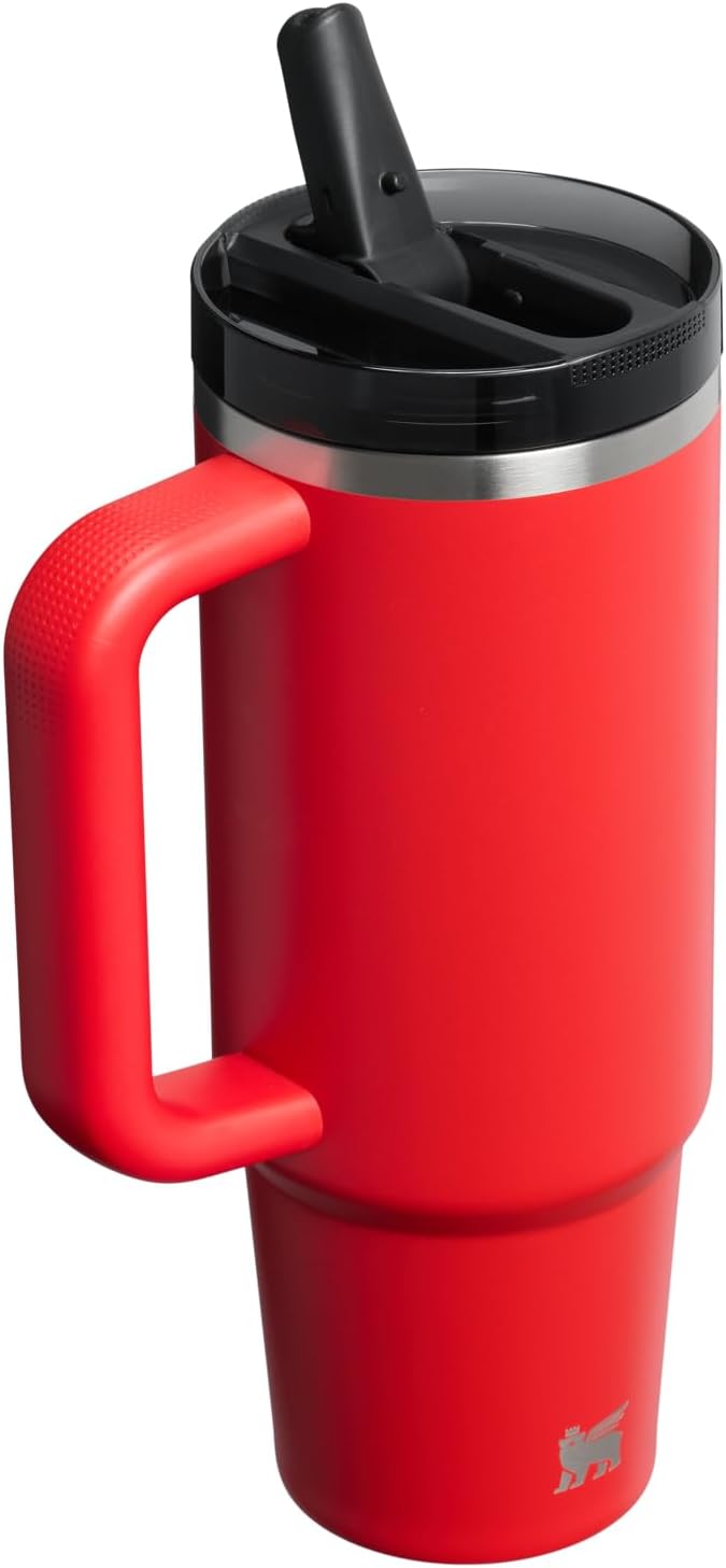 STANLEY Quencher ProTour Flipstraw Tumbler, 30 oz, Chili Black | Built-In Straw - Image 3