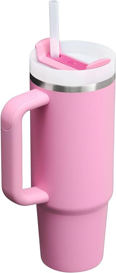 STANLEY Quencher H2.0 Flow State Tumbler, 30 oz, Peony | Handle and Straw | - Image 2