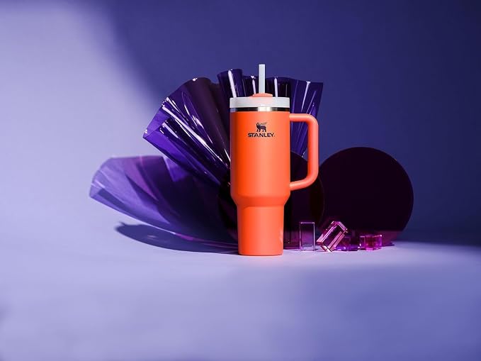 STANLEY Quencher H2.0 Flow State Tumbler, 40 oz, Tigerlily Plum | Handle and - Image 7