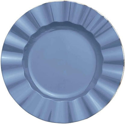 Efavormart 9" Salad Plates – Set of 10 Plastic Ocean Blue Round Disposable - Image 7