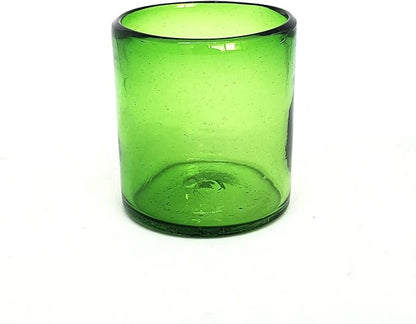 Solid Emerald Green 9 oz Short Tumblers, Recycled Glass, Toxin-Free - Image 2