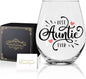 Perfectinsoy Best Aunt Ever Wine Glass by Perfectinsoy