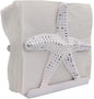 Nautical Starfish Lunch Dinner Metal Napkin Holder Kitchen Beverage Cocktail Ocean Coastal Napkin Holder By The Metal Magician (Distressed Pink)