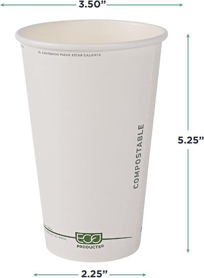 ECO PRODUCTS GreenStripe Disposable Paper Hot Cups, 16 oz, Paper To-Go Cups - Image 3