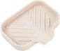 Silicone Bathroom Soap Dishes with Drain Spout-Bathroom and Kitchen Sink Organizer,Sponge Holder,Dish Soap Tray,Perfect for Dispenser,Scrubber,Bottle,Cup on Sink or Counter-Tapioca 4.9"×3.2"
