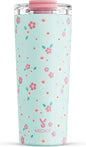 Meoky 24 oz Insulated Travel Coffee Mug: Leak Proof Lid, Mint Petal | Stainless by MEOKY