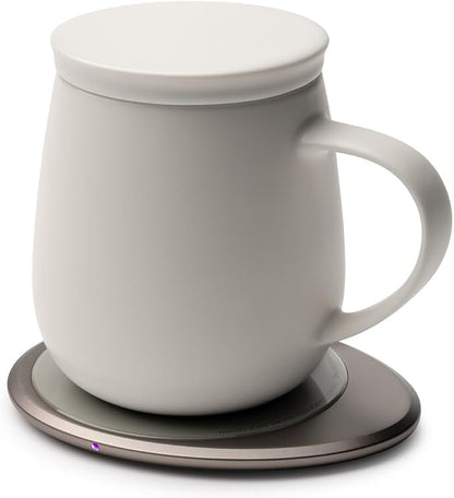 Ui 3 Self-Heating Mug Set – Jasmine White | 12 fl oz / 355 mL Ceramic Coffee & - Image 2
