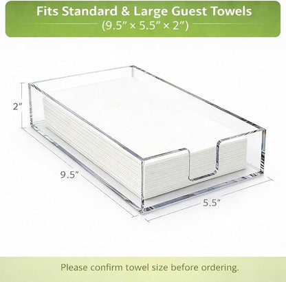 Acrylic Guest Towel Napkin Holder, Disposable Towel Holder - Image 3