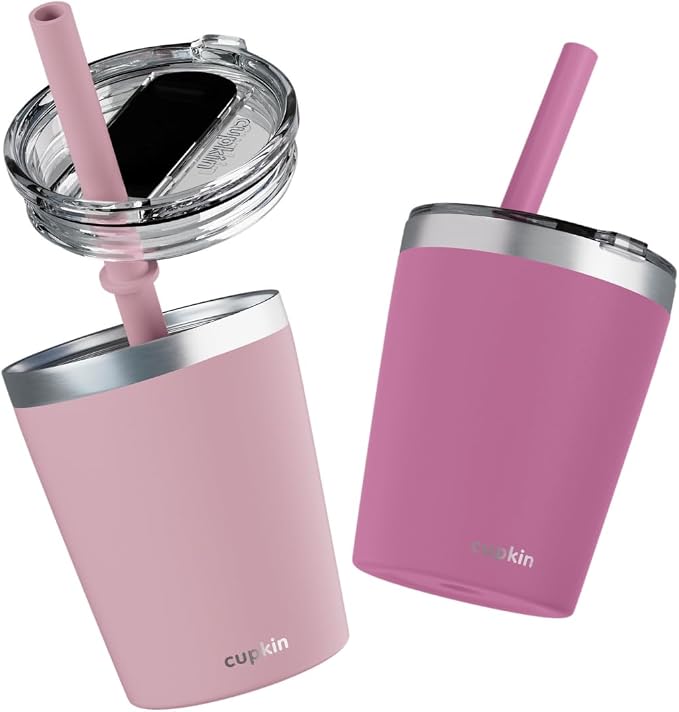 CUPKIN Kids Tumblers, The Original 8 oz Stackable Stainless Steel Kids Cup by CUPKIN